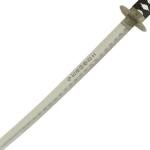 MASTER USA - Sword of Loyalty, Courage and Morality w/ Hand Carved Samurai Bushido Code on Scabbard, Includes Display Stand - SW-319, 41.5 Inches, Black