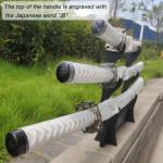 3pc Set Japanese Samurai Sword with Display Stand,Iaido Katana Engraved with Dragon Pattern On The Scabbard Carbon Steel Blade Real Sword for Display Decoration and Gift