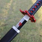 Handmade Katana,Anime Tanjiro Kagura Sword,40.5-Inchs Carbon Steel Samurai Sword