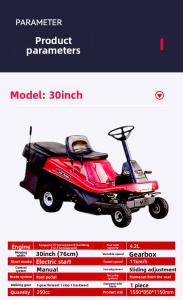 30 inch with grass collection 42 inch double knife side row zero turn lawn mower