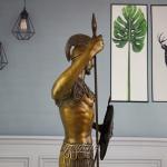 Bronze Roman Warrior Sculpture Bronze Roman Soldier Holeing Shield And Sword Classical Statues Crafts For Decoration Collection