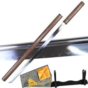 Handmade Katana Sword Real 1095 Steel Clay Tempered Samurai Sword