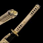 Handmade Japanese Katana Sword Real - Authentic Hand Forged Full Tang 1060 High Carbon Steel Samurai Swords for Martial Arts, Collection & Display, 40.5-Inch