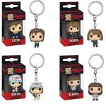 Funko Pop Pocket Pop Keychain Stranger Things Eleven Robin Barb Steve Dustin Key Ring Chain Model Toy Adults Children Gift Toys