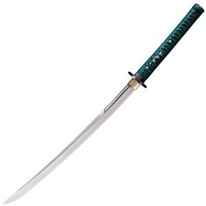 Cold Steel Japanese Samurai Dragonfly 1060 Carbon Steel Ray Skin Wakazashi Sword, 11 1/2" Katana Handle