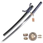 MURASAME Katana Sword Handmade T10 Steel Clay Tempered Real Hamon Razor Sharp Wave Theme