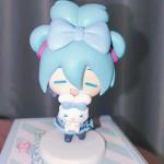Anime Hatsune Miku Figure Cinnamoroll Figures Miku Kawaii Action Figurine Q-version Doll Model Pvc Desktop Decoration Toys Gifts