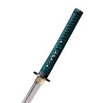 Cold Steel Japanese Samurai Dragonfly 1060 Carbon Steel Ray Skin Wakazashi Sword, 11 1/2" Katana Handle