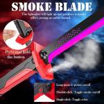 Cravonel Cyberpunk Neon Lightsaber Sword - 31.4 Inch LED Light Saber with Steam Effect, Motion Activated Sound, 7-Color Changing RGB Blade for Cosplay, Dueling