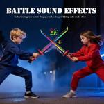 Cravonel Cyberpunk Neon Lightsaber Sword - 31.4 Inch LED Light Saber with Steam Effect, Motion Activated Sound, 7-Color Changing RGB Blade for Cosplay, Dueling