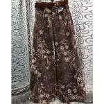 Autumn Curved Knife Jeans Women's High-waisted Loose Wide-leg Slimming Jacquard Long Pants Ins Style Spring Autumn Collection