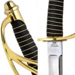 SZCO 27” Cavalry Saber Sword - Carbon Steel Blade Medieval Sword, Fencing Sword with Brass Guard and Pommel - Replica Swords for Adults & Collectors