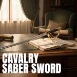 SZCO 27” Cavalry Saber Sword - Carbon Steel Blade Medieval Sword, Fencing Sword with Brass Guard and Pommel - Replica Swords for Adults & Collectors