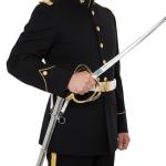 SZCO 27” Cavalry Saber Sword - Carbon Steel Blade Medieval Sword, Fencing Sword with Brass Guard and Pommel - Replica Swords for Adults & Collectors