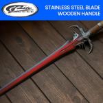 Szco 42.5" Dragonborn Fantasy Sword – Red & Black Decorative Blade with Wooden Handle & Wall Plaque – Collectible Display Sword for Cosplay, Wall Mount, Medieval Decor, and Gifts