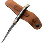 Kings County Tools Laguiole Le Fidele Pocket Knife for Men and Women - 7.9” Handmade Stainless Steel French Folding Knife with Ebony Wood Handle - Luxury Collector Knives