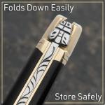 Kings County Tools Laguiole Le Fidele Pocket Knife for Men and Women - 7.9” Handmade Stainless Steel French Folding Knife with Ebony Wood Handle - Luxury Collector Knives