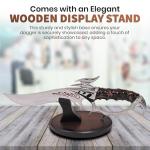 Rite Edge 16" Talon Dagger - 9" 420 Steel Blade with Zinc-Alloy Handle and Wood Display Stand - Decorative Fantasy Knife for Collectors