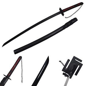 Kurosaki Ichigo Cosplay Japanese Samurai Sword Katana Shark 1065 Carbon Steel Black Blade Full Tang