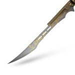 MASTER USA Civil War Collectible Decorative Revolver Sword, 27 Inch Overall Length, Stainless Steel Blade with Ornate Engravings, Pistol Design Handle, Includes Nylon Sheath - SMB-110SWD