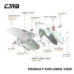 CJRB Maileah Pocket Knife with 2.39’’ AR-RPM9 Powder Steel Blade Folding Knife with G10 Handle Tactical Knife EDC Knife Pocket Knife for Men Ideal for Outdoor Survival Camping Hunting, 1918 Natural Green