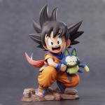 Dragon Ball Childhood Little Goku Hugs PVC Model Statue - Puer Ya Mu Tea Little Follower Figure Collection Toy Ornament Gift