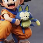 Dragon Ball Childhood Little Goku Hugs PVC Model Statue - Puer Ya Mu Tea Little Follower Figure Collection Toy Ornament Gift