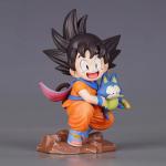 Dragon Ball Childhood Little Goku Hugs PVC Model Statue - Puer Ya Mu Tea Little Follower Figure Collection Toy Ornament Gift