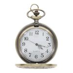 Old Timer Folding Knife & Pocket Watch Gift Set – Schrade 1227062 – Grey Laminate Wood Handle, Stainless Steel Blade – Includes Collector’s Gift Tin – Classic Gentleman’s Pocket Combo