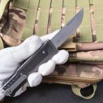 Portable Outdoor EDC Knife, D2 Steel Blade, Aluminum Handle, Multi-functional Tool for Camping, Hiking, Survival and Rescue,Gift