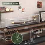 Acrylic Sword Display Case, 45" Clear Dustproof Box for Katana, Long Sword, Lightsaber, Samurai & Medieval Collectibles, Large Tabletop Box with Acrylic Stand (45*6*10) inch