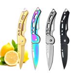 Multifunctional Portable Knife Pocket Knife Mini Folding Knife Kitchen Knives Stainless Steel Keychain Sharp for Vegetable Fruit