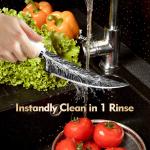 2025 new model boning knife with knife cover kitchen accessories, high-hardness forged sharp Damascus texture knife, fruit knife