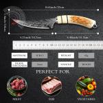 2025 new model boning knife with knife cover kitchen accessories, high-hardness forged sharp Damascus texture knife, fruit knife