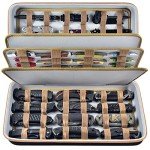 Knife Display Case for 64+ Pocket Knives, Butterfly Knife Storage Box, Folding Knives Organizer Holder, Knives Collection Organized Carrier for Survival, Tactical, Outdoor, EDC Mini Knife (Black)