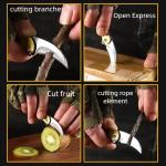 Creative Stainless Steel Relief Knife Mini Portable Folding Knife Outdoor Camping Fruit Knife Multi-purpose Field Knife Pendant