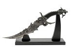 13” Decorative Fantasy Sea Dragon Dagger Collector’s Knife With Display Stand