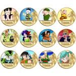Dragon Ball Gold Plated Gold Coin Son Goku Vegeta Commemorative Coins Children Classic Anime Peripherals Collection Toy Souvenir