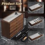 5-Tier Large Knife Display Case & Organizer, Wooden Pocket Knife Storage Box with Transparent Lid, Collector-Grade Holder for Folding Knives and Daggers, Ideal Men‘s Gift