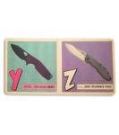 Blade HQ ABCs for Knife Lovers Book – A–Z Illustrated Knife Alphabet Guide for Collectors, Enthusiasts & Gear Fans – 6x6 Inch, 26 Pages