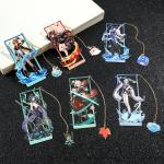 Genshin Impact Figure Metal Book Mark for Women Men Game Fans Collection Gifts Bookmark Page Mark for Book Lover Gifts