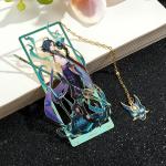 Genshin Impact Figure Metal Book Mark for Women Men Game Fans Collection Gifts Bookmark Page Mark for Book Lover Gifts
