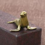 New Vintage Funny Solid Brass Seal Ornaments Creative Home Crafts Collection Office Desk Antique Small Sculptures