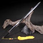 Handmade Chinese Sword,Chinese Jian, Full Size Sword, Forged Folded Steel Blade, Two Handed Straight Long Swords,Collection
