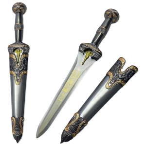 Sauvagine-14.56-inch Ancient Roman Gladius Sword - Decorative Gladius Sword with Sheath, Suitable for Role-Playing, Collectible Display and Gifting