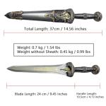 Sauvagine-14.56-inch Ancient Roman Gladius Sword - Decorative Gladius Sword with Sheath, Suitable for Role-Playing, Collectible Display and Gifting