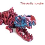 3D Printed Dragon Set Crafts Model Fidget Toy Rotatable Tyrannosaurus Rex Skeleton Dinosaur Decoration Gift for Kids Birthdays