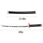 SV Handmade Anime Sword Cosplay Kamado Tanjirou Sword Katana-God of Fire, Divine Joy 31 inches，Collectible Gifts