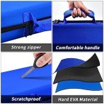 GWCASE Display Case for 66+ Pocket Knives. Folding Holder, Butterfly Storage Organizer, Roll Collection Pouch Carrier Bag for Survival Tactical Outdoor for EDC Mini Knife -Blue