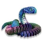 3D Printed Toys Snake Movable Stress Relief Fidget Toy Funny Simulation Snake Action Figure Desktop Ornament Christmas Gift ﻿